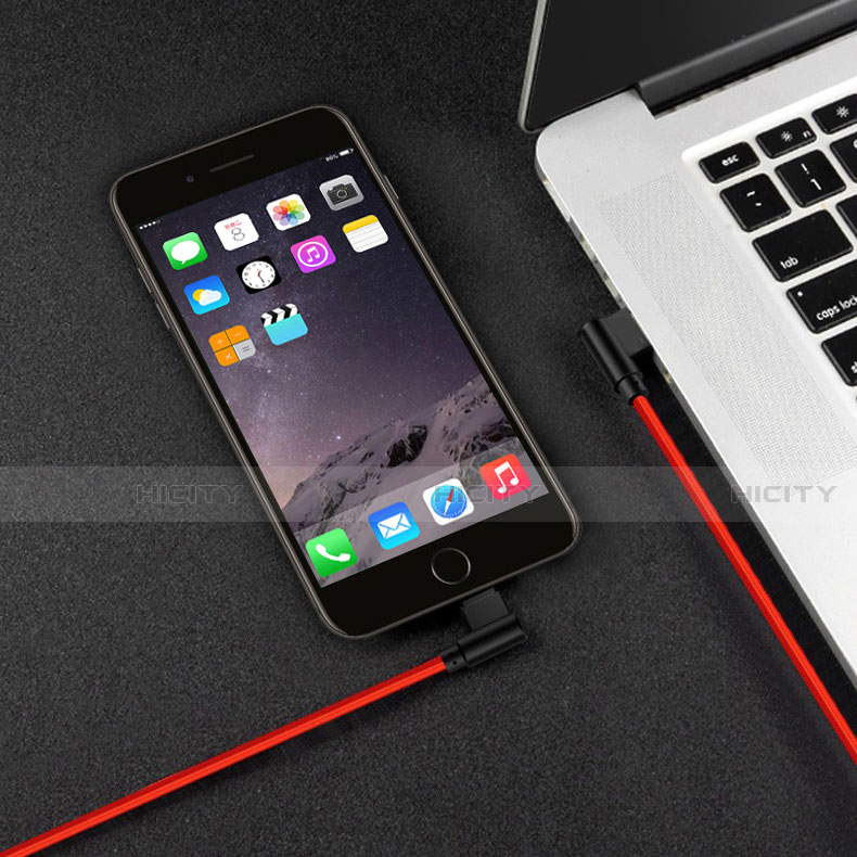 Cargador Cable USB Carga y Datos D15 para Apple iPad Pro 12.9 Rojo