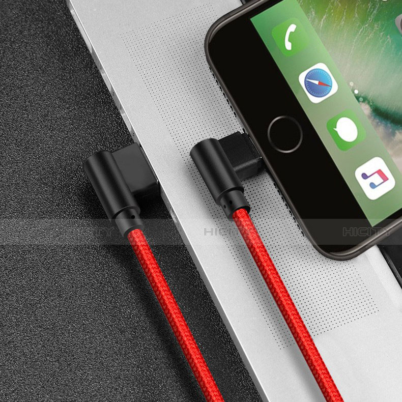 Cargador Cable USB Carga y Datos D15 para Apple iPad Pro 12.9 Rojo