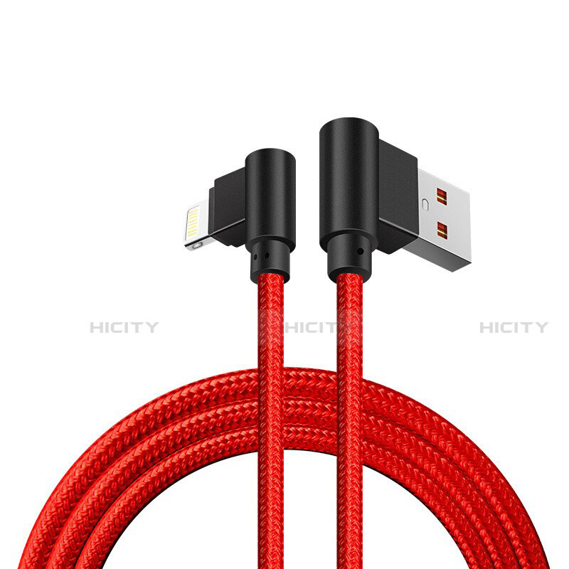 Cargador Cable USB Carga y Datos D15 para Apple iPhone Xs Rojo