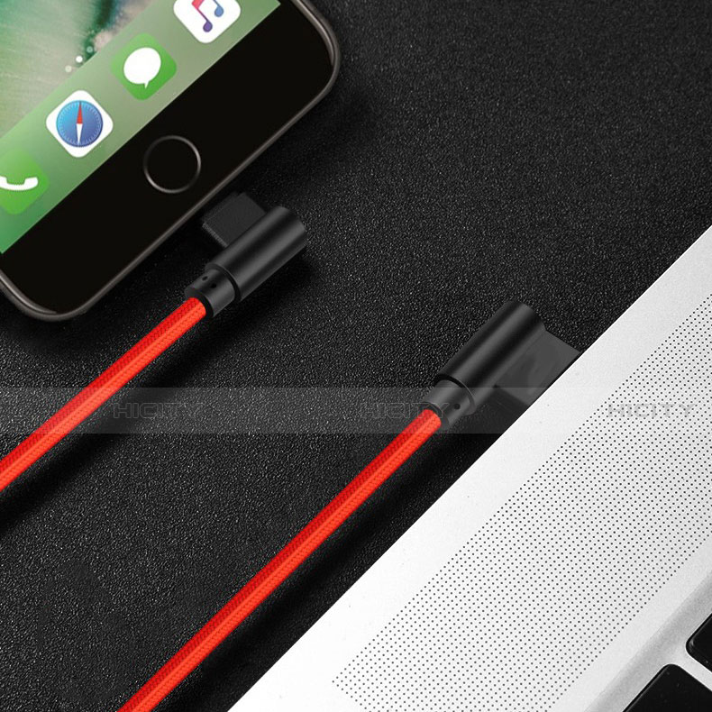 Cargador Cable USB Carga y Datos D15 para Apple iPhone Xs Rojo