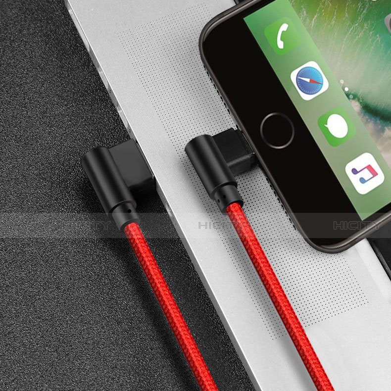 Cargador Cable USB Carga y Datos D15 para Apple iPhone Xs Rojo