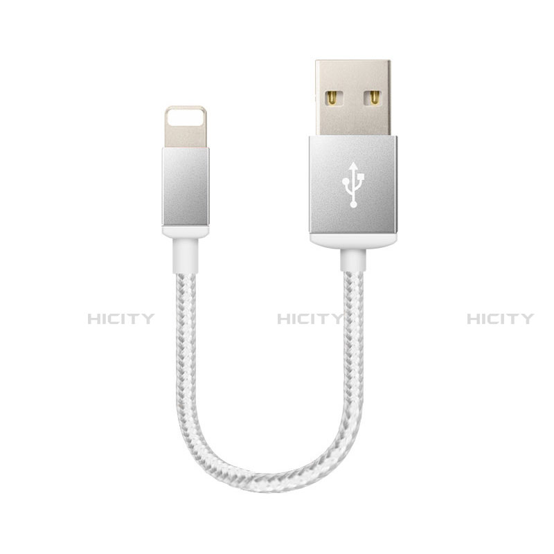Cargador Cable USB Carga y Datos D18 para Apple iPhone 6 Plus Plata