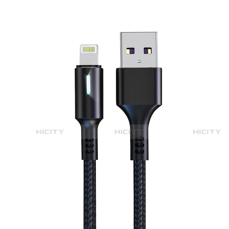 Cargador Cable USB Carga y Datos D21 para Apple iPhone 5S Negro