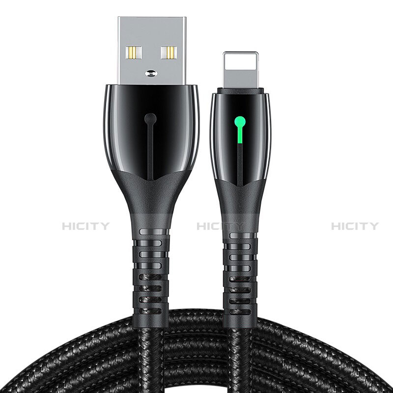 Cargador Cable USB Carga y Datos D23 para Apple iPhone 6 Plus Negro