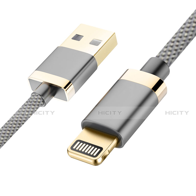 Cargador Cable USB Carga y Datos D24 para Apple iPad Mini 2 Gris