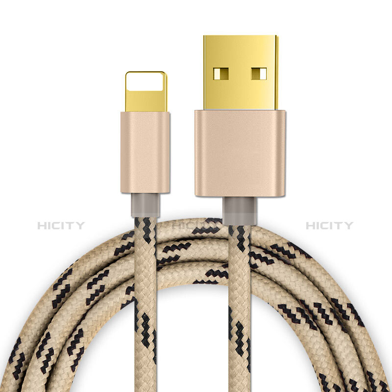 Cargador Cable USB Carga y Datos L01 para Apple iPad 4 Oro