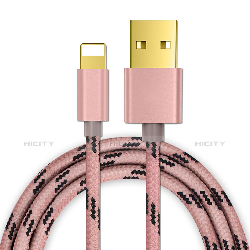 Cargador Cable USB Carga y Datos L01 para Apple iPad Mini 4 Oro Rosa