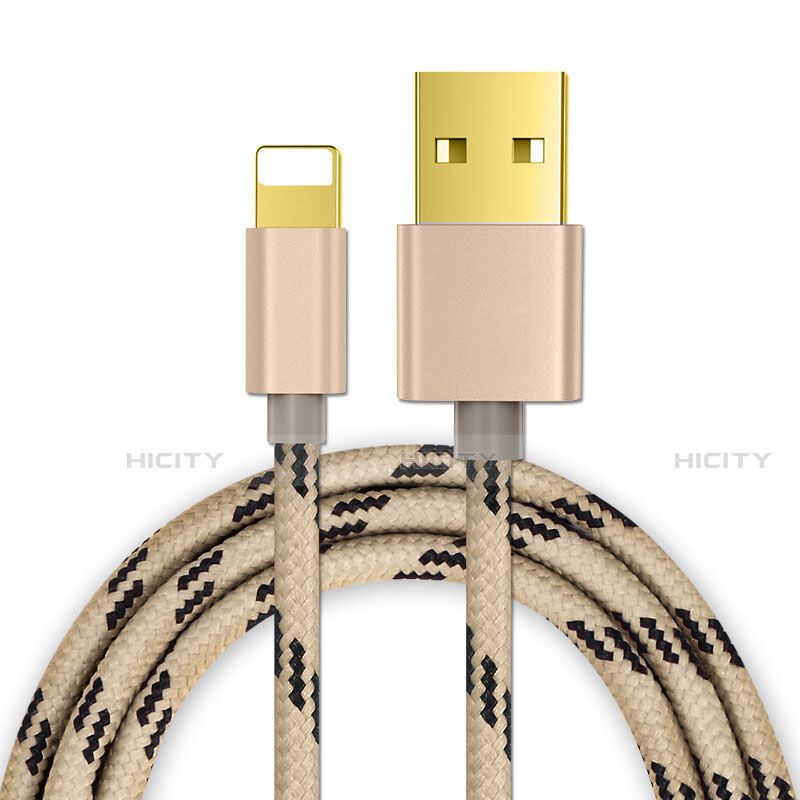 Cargador Cable USB Carga y Datos L01 para Apple iPhone 12 Oro