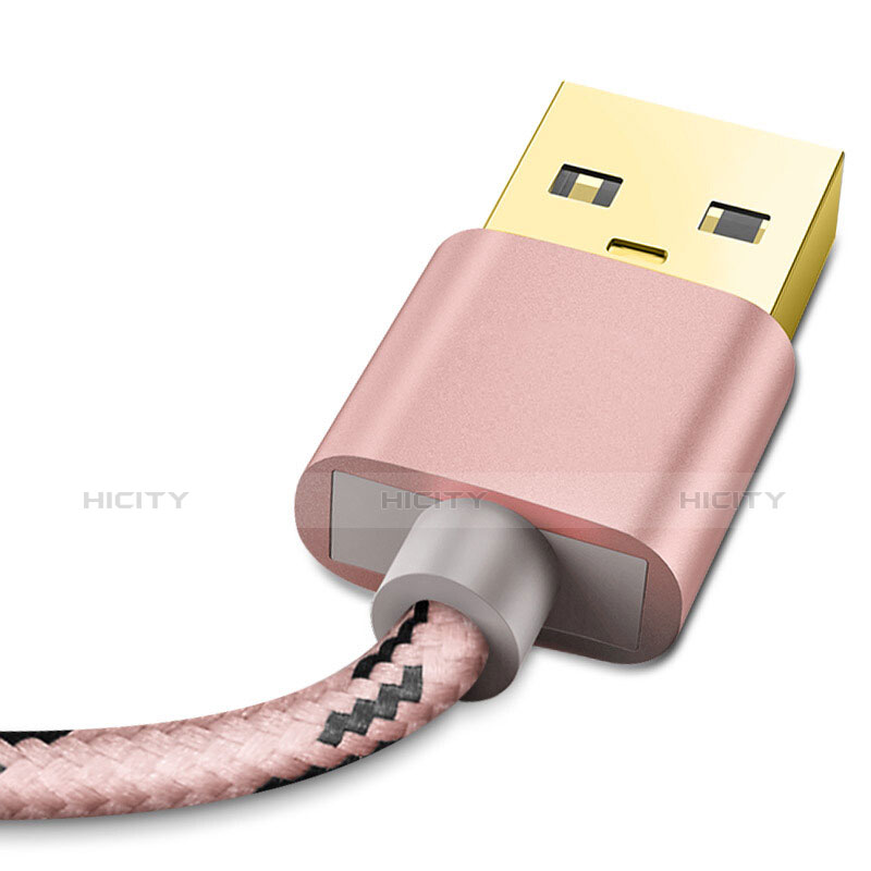 Cargador Cable USB Carga y Datos L01 para Apple iPhone Xs Oro Rosa