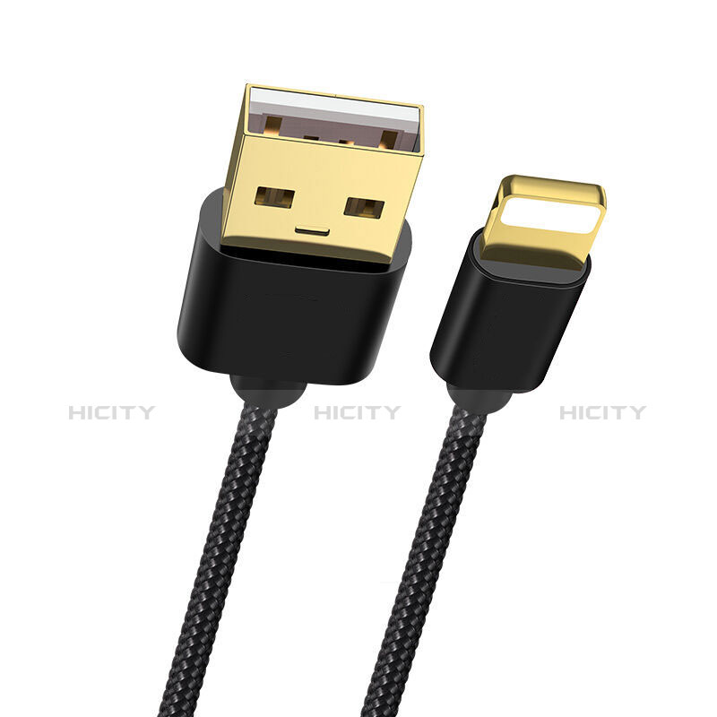 Cargador Cable USB Carga y Datos L02 para Apple iPad 10.2 (2020) Negro