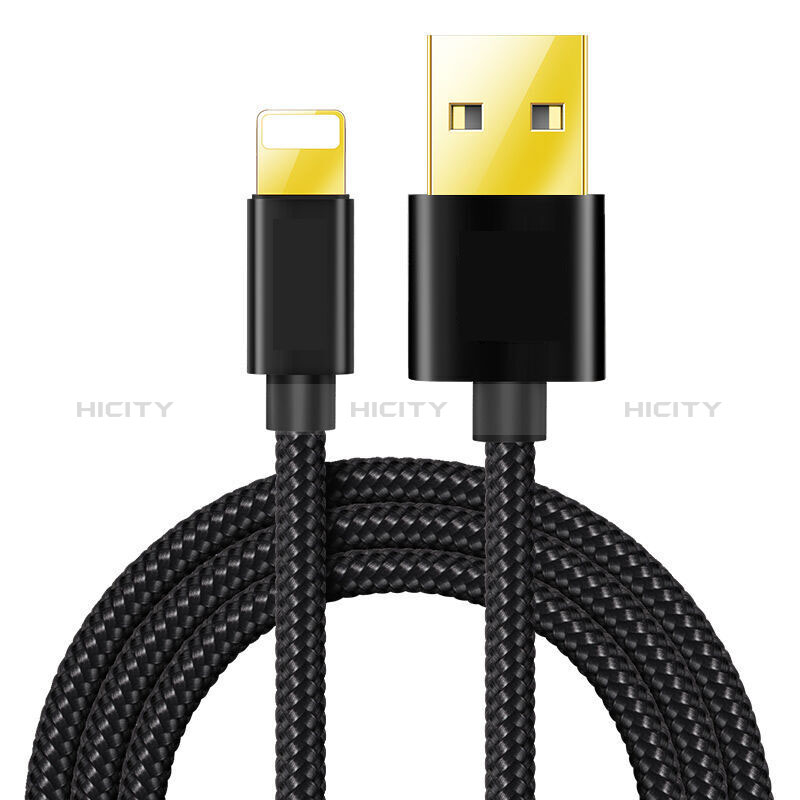 Cargador Cable USB Carga y Datos L02 para Apple New iPad 9.7 (2017) Negro