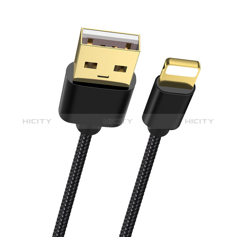 Cargador Cable USB Carga y Datos L02 para Apple New iPad 9.7 (2017) Negro