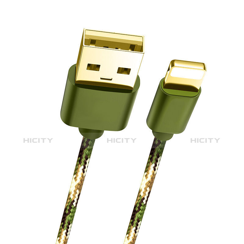Cargador Cable USB Carga y Datos L03 para Apple iPad Mini 3 Verde