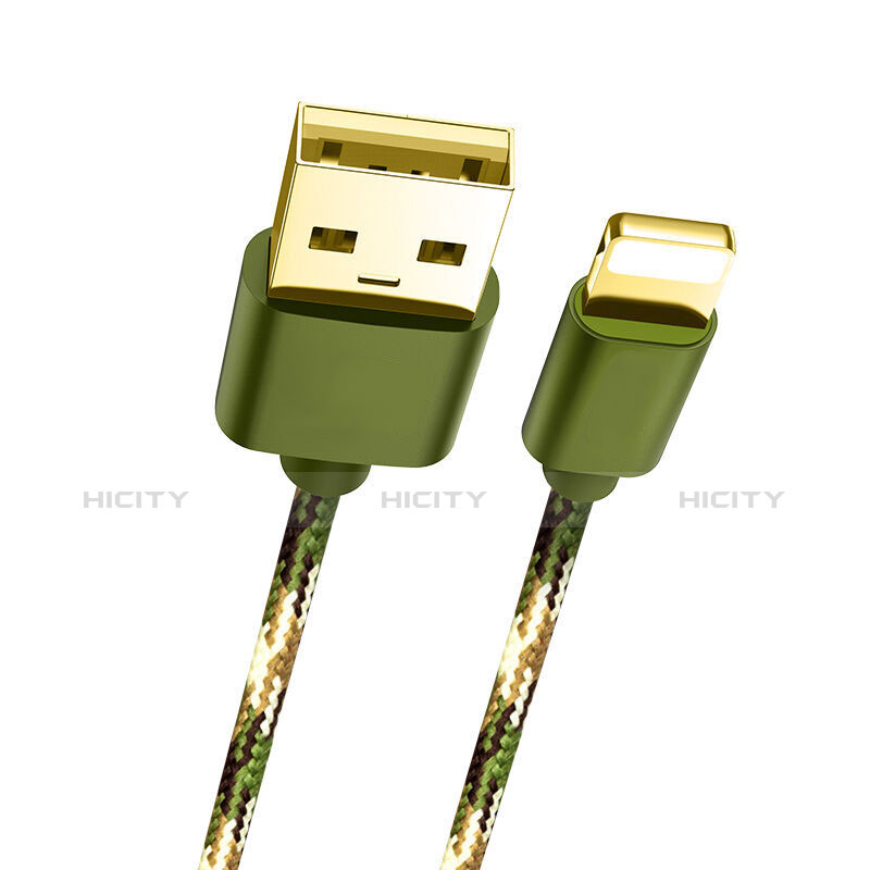 Cargador Cable USB Carga y Datos L03 para Apple iPhone Xs Max Verde