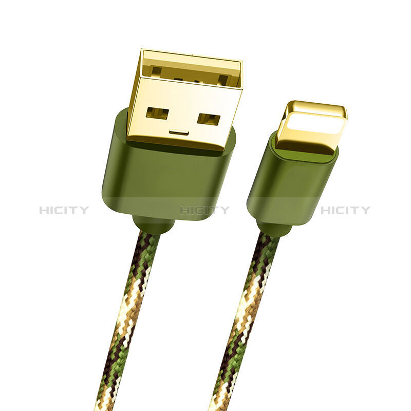 Cargador Cable USB Carga y Datos L03 para Apple New iPad 9.7 (2018) Verde