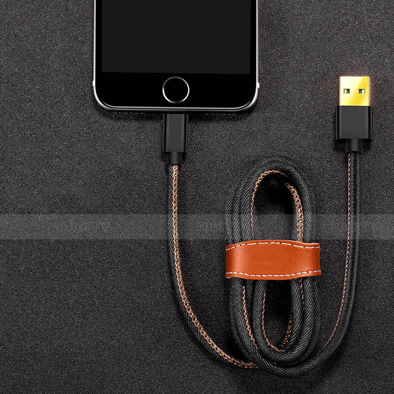 Cargador Cable USB Carga y Datos L04 para Apple iPhone 12 Max Negro