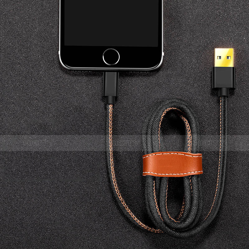 Cargador Cable USB Carga y Datos L04 para Apple iPhone Xs Max Negro