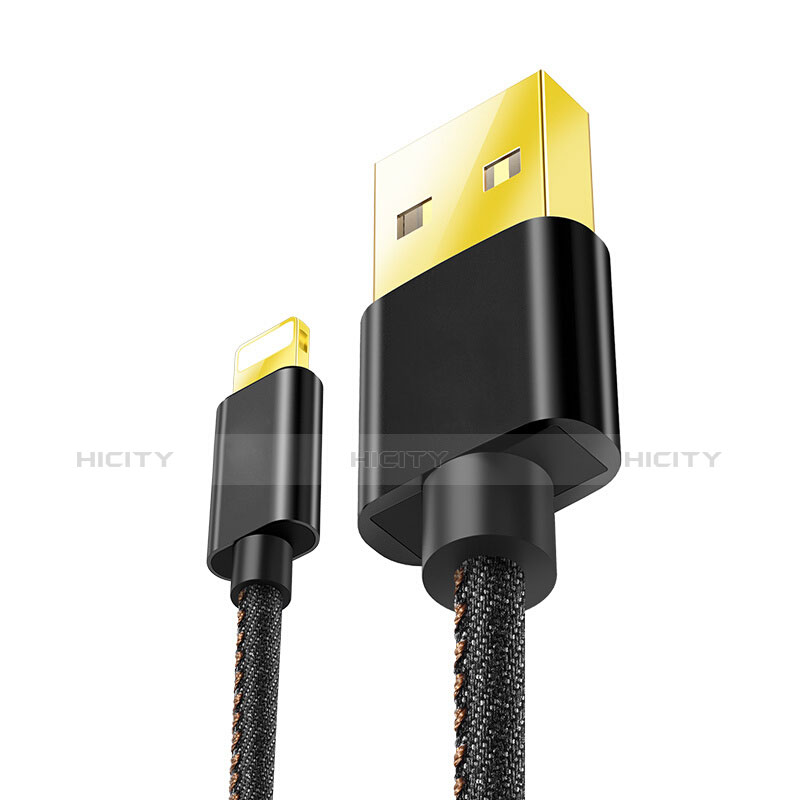 Cargador Cable USB Carga y Datos L04 para Apple iPhone Xs Max Negro