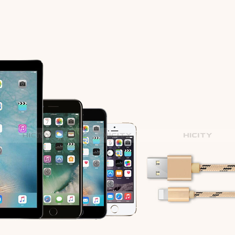 Cargador Cable USB Carga y Datos L05 para Apple iPad Air 2 Oro