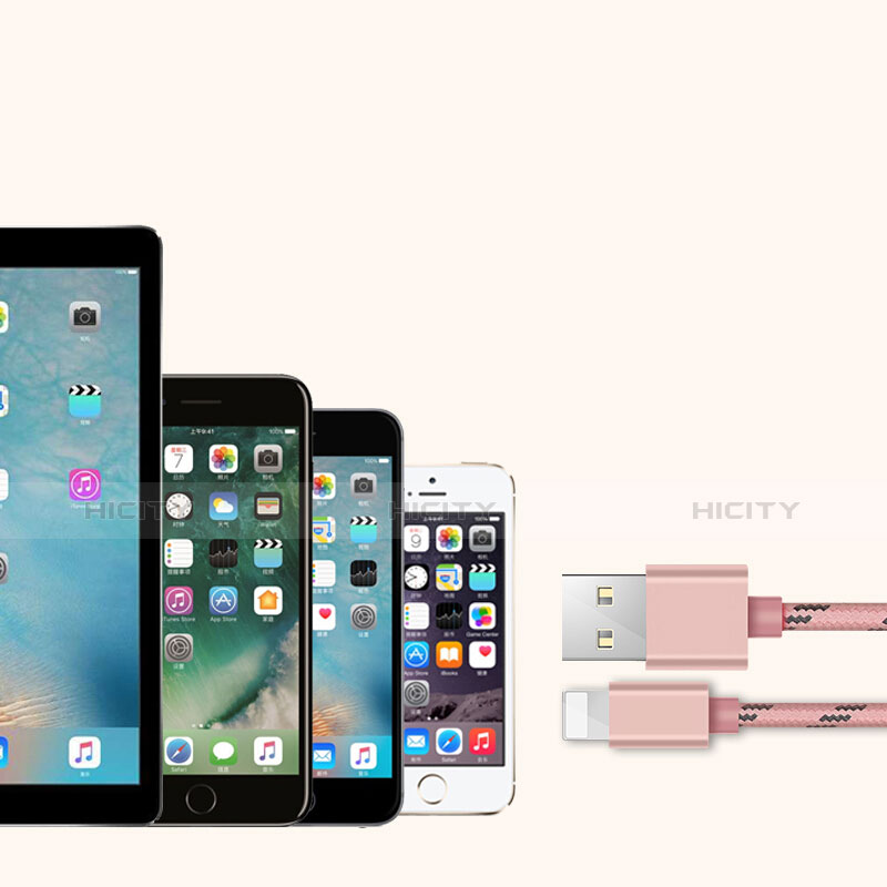 Cargador Cable USB Carga y Datos L05 para Apple iPad Pro 10.5 Rosa