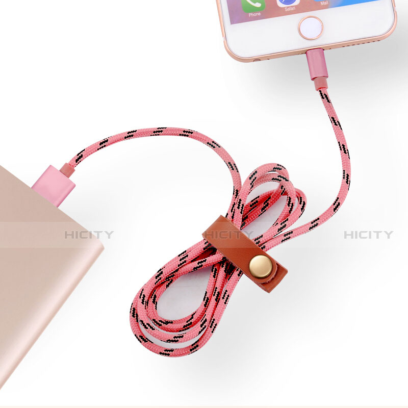 Cargador Cable USB Carga y Datos L05 para Apple iPhone 13 Pro Rosa