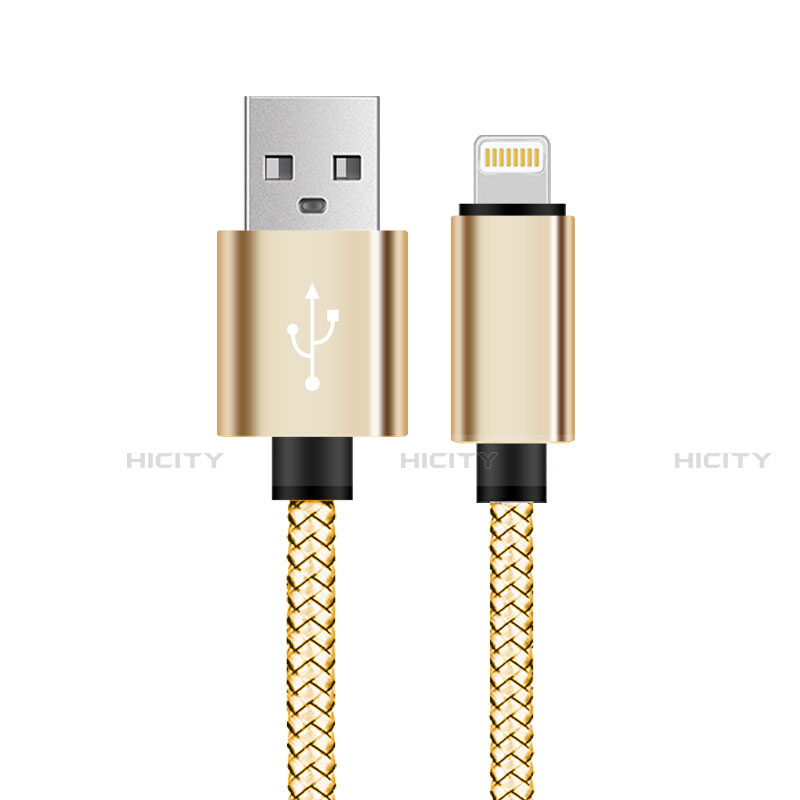 Cargador Cable USB Carga y Datos L07 para Apple iPhone 12 Max Oro