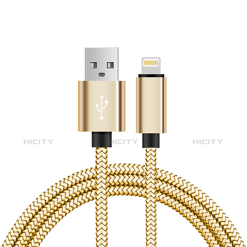 Cargador Cable USB Carga y Datos L07 para Apple iPhone Xs Max Oro