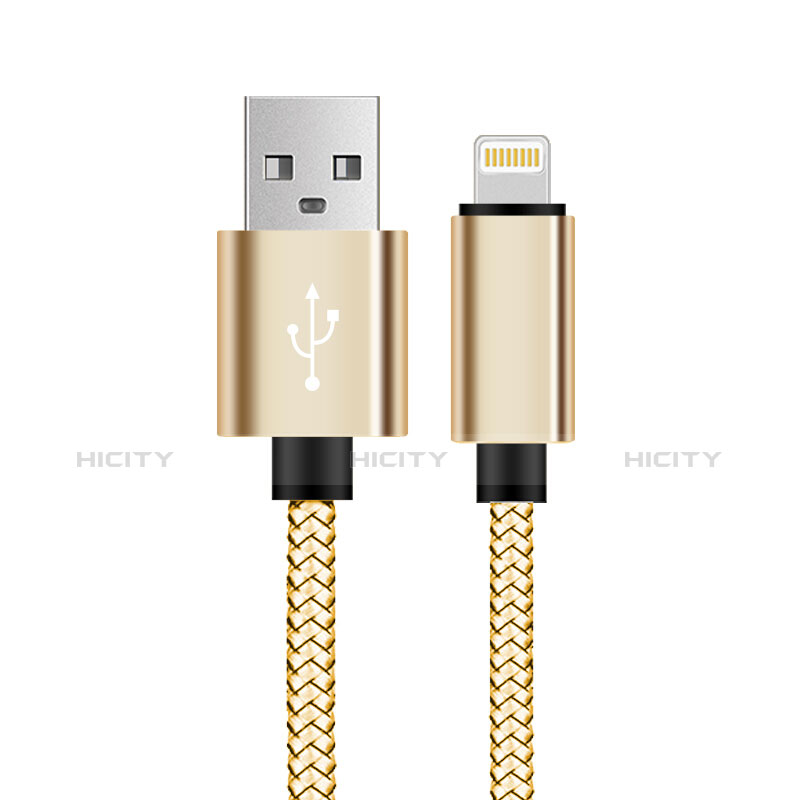 Cargador Cable USB Carga y Datos L07 para Apple iPhone Xs Max Oro