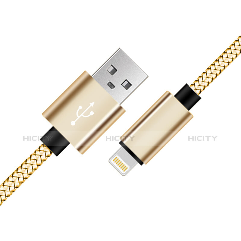 Cargador Cable USB Carga y Datos L07 para Apple iPhone Xs Max Oro