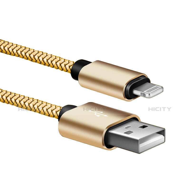 Cargador Cable USB Carga y Datos L07 para Apple iPhone Xs Max Oro