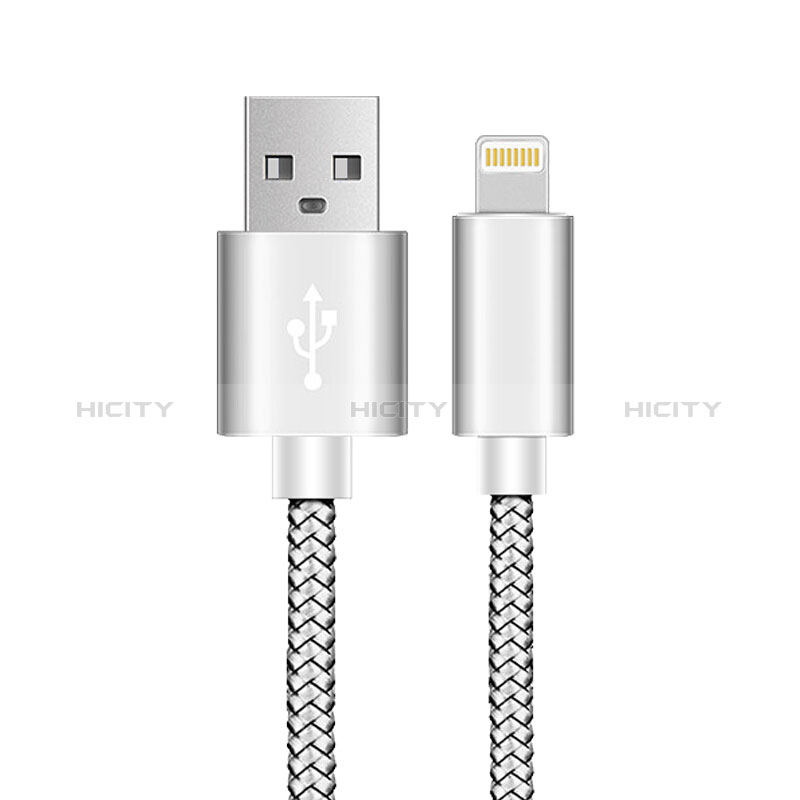 Cargador Cable USB Carga y Datos L07 para Apple New iPad 9.7 (2018) Plata