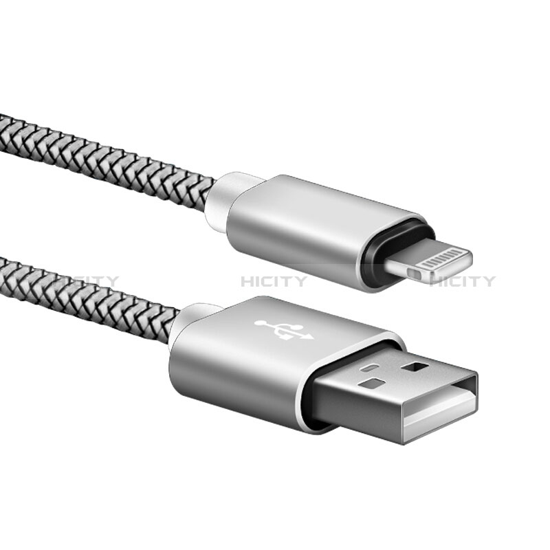 Cargador Cable USB Carga y Datos L07 para Apple New iPad 9.7 (2018) Plata