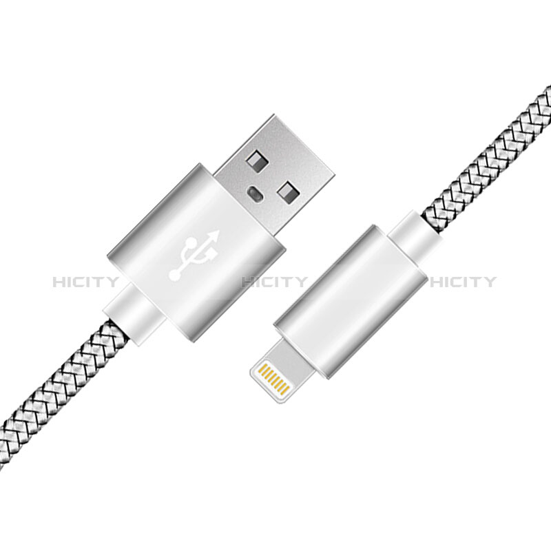 Cargador Cable USB Carga y Datos L07 para Apple New iPad 9.7 (2018) Plata