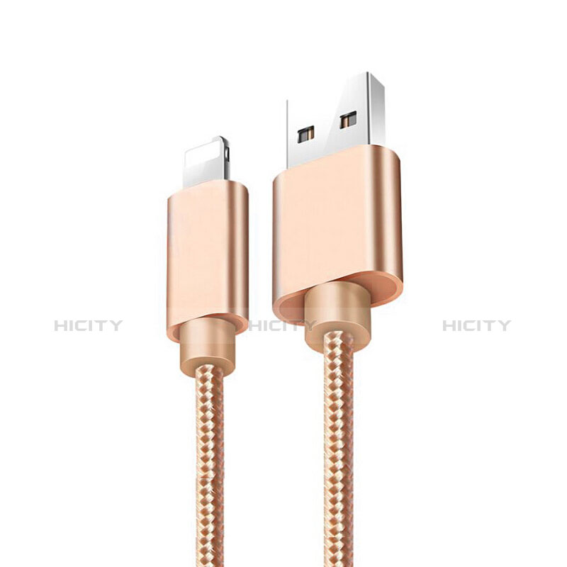 Cargador Cable USB Carga y Datos L08 para Apple iPhone Xs Oro