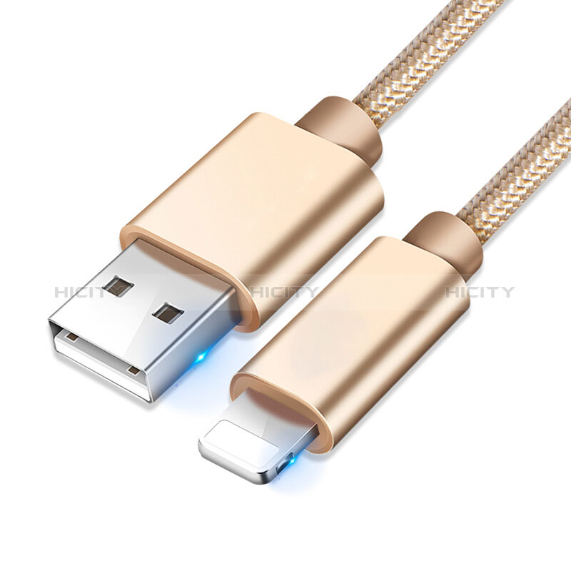 Cargador Cable USB Carga y Datos L08 para Apple New iPad 9.7 (2017) Oro