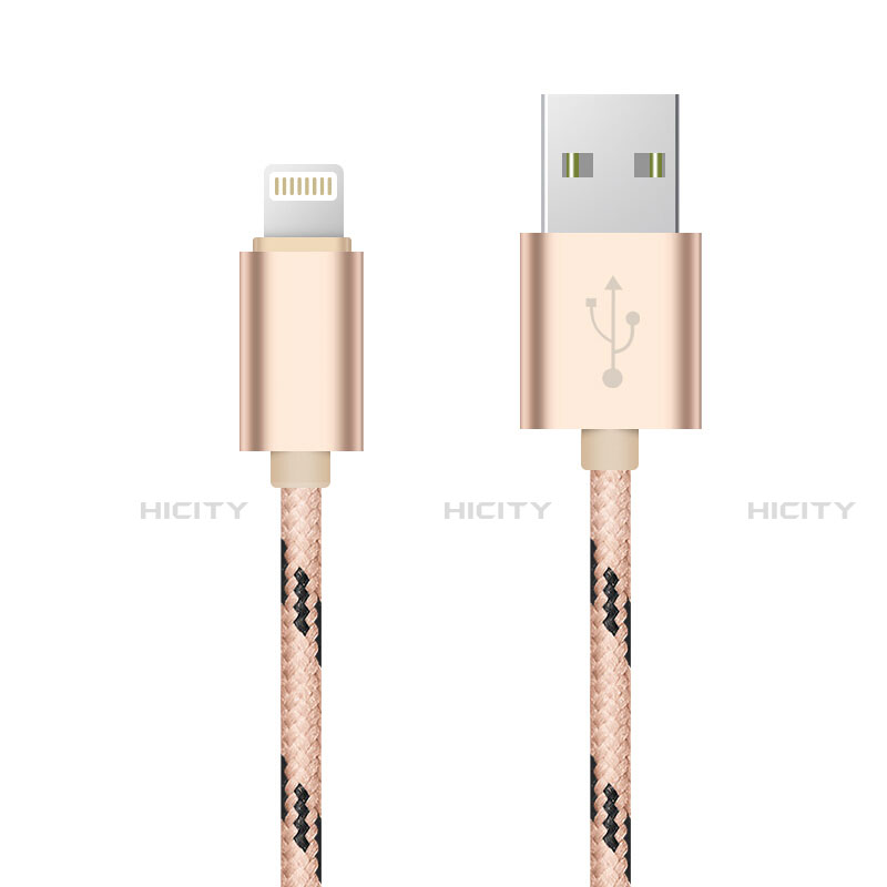 Cargador Cable USB Carga y Datos L10 para Apple iPhone 12 Max Oro