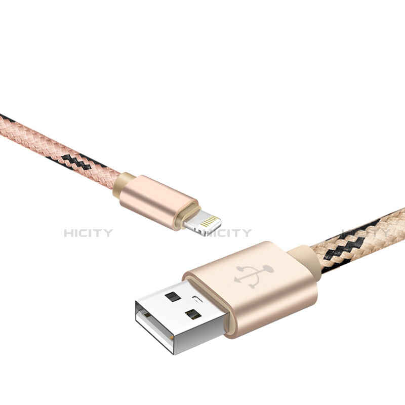 Cargador Cable USB Carga y Datos L10 para Apple iPhone 12 Mini Oro