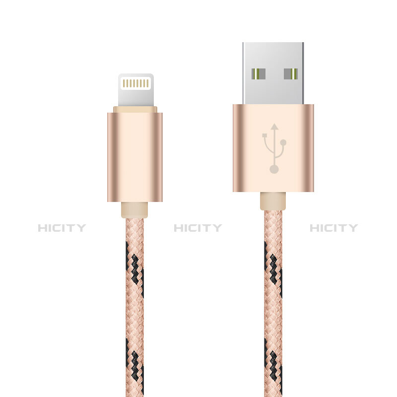 Cargador Cable USB Carga y Datos L10 para Apple iPhone Xs Max Oro