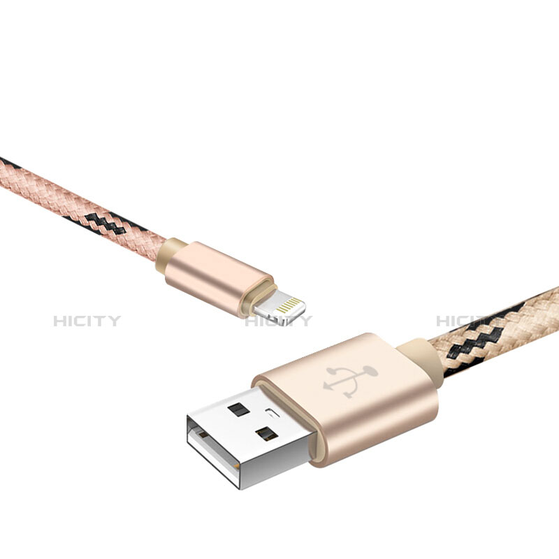 Cargador Cable USB Carga y Datos L10 para Apple iPhone Xs Max Oro