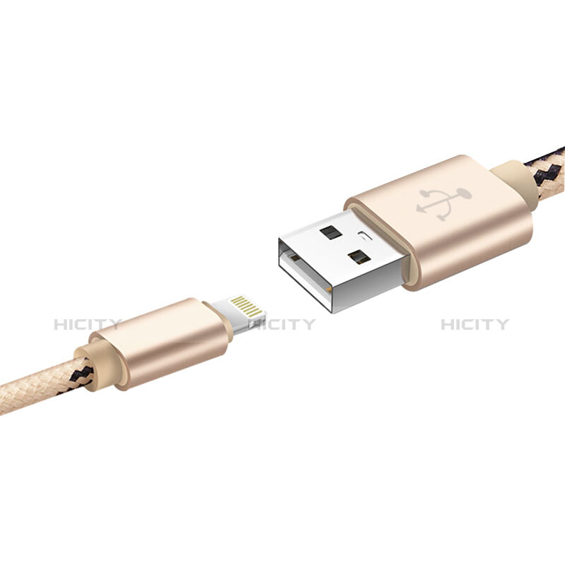 Cargador Cable USB Carga y Datos L10 para Apple iPhone Xs Max Oro