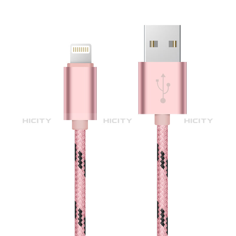 Cargador Cable USB Carga y Datos L10 para Apple New iPad 9.7 (2017) Rosa