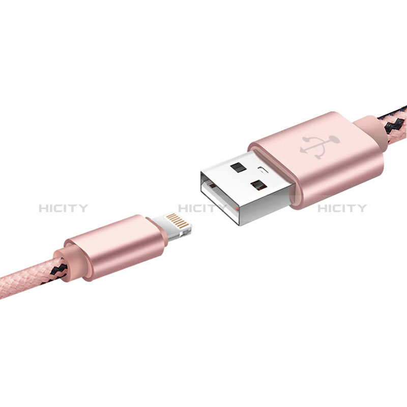 Cargador Cable USB Carga y Datos L10 para Apple New iPad 9.7 (2017) Rosa