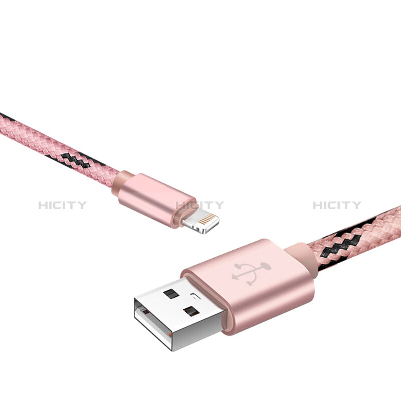 Cargador Cable USB Carga y Datos L10 para Apple New iPad 9.7 (2017) Rosa