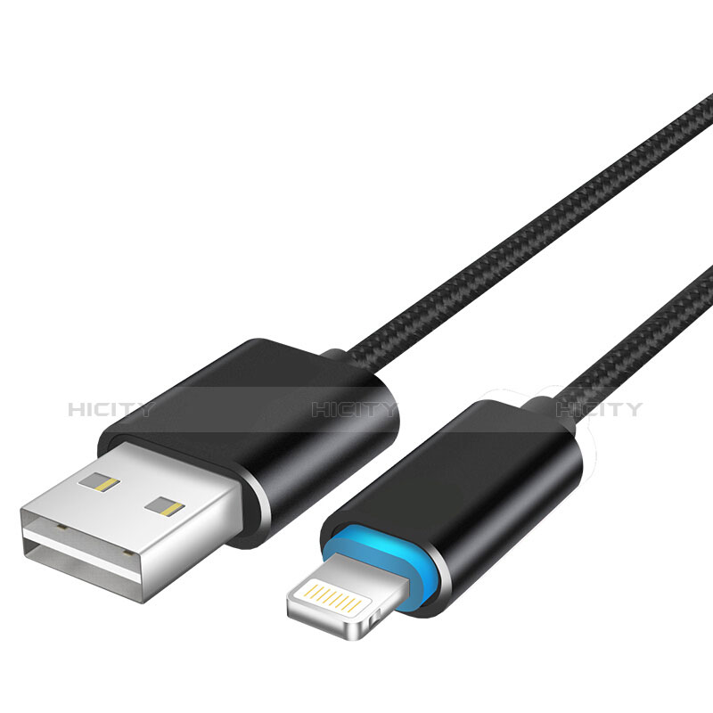 Cargador Cable USB Carga y Datos L13 para Apple iPhone Xs Negro