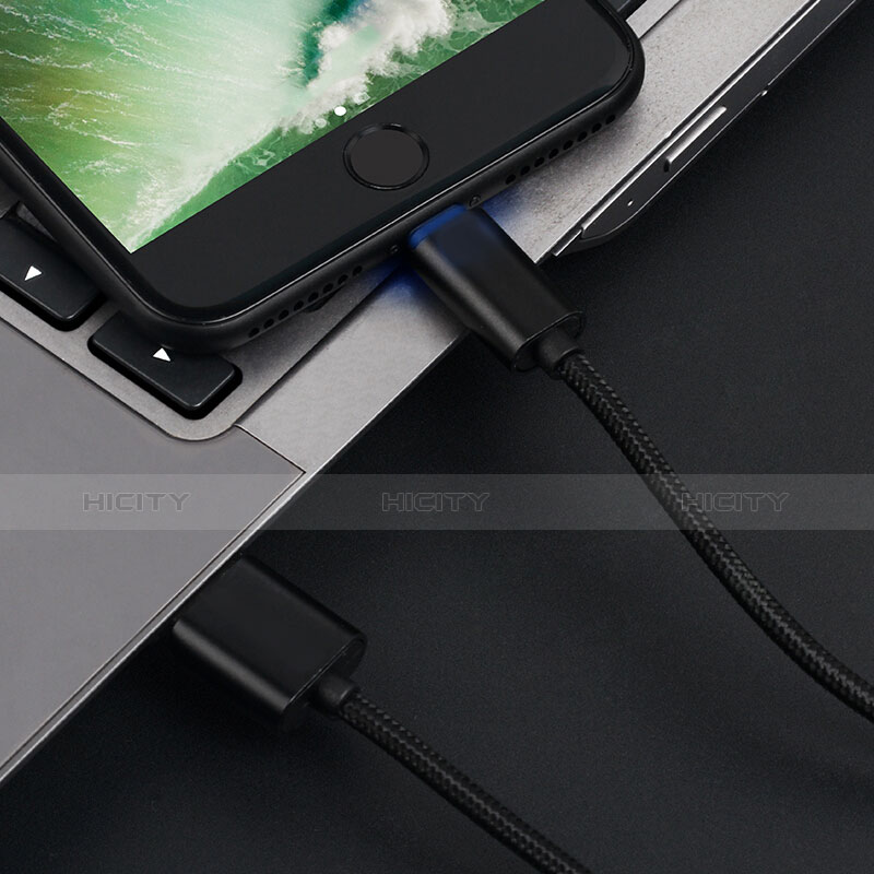 Cargador Cable USB Carga y Datos L13 para Apple iPhone Xs Negro