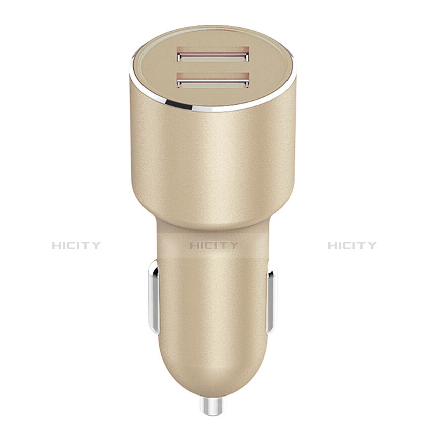 Cargador de Mechero 4.2A Adaptador Coche Doble Puerto USB Carga Rapida Universal Oro