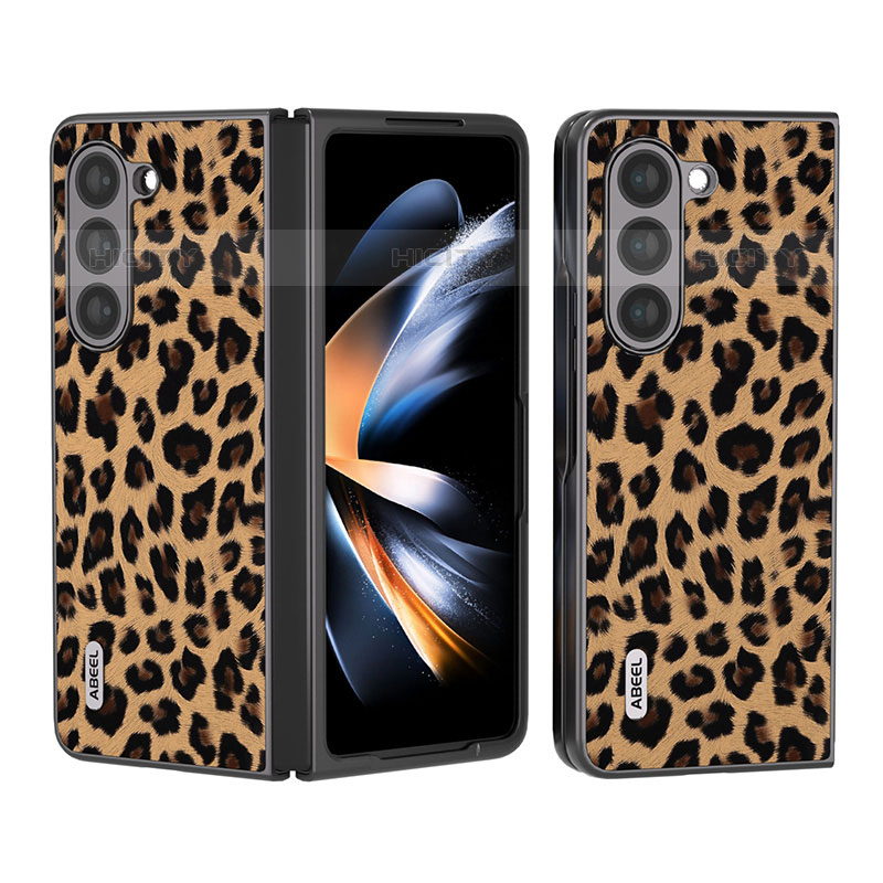 Funda Bumper Lujo Cuero y Plastico Mate Carcasa A01D para Samsung Galaxy Z Fold5 5G