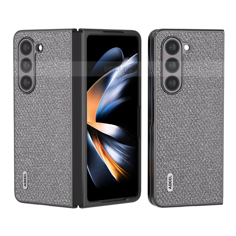 Funda Bumper Lujo Cuero y Plastico Mate Carcasa AD1 para Samsung Galaxy Z Fold5 5G