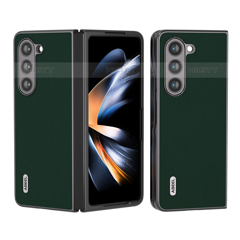 Funda Bumper Lujo Cuero y Plastico Mate Carcasa AD3 para Samsung Galaxy Z Fold5 5G