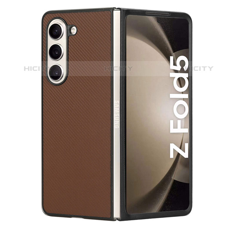 Funda Bumper Lujo Cuero y Plastico Mate Carcasa AD5 para Samsung Galaxy Z Fold5 5G